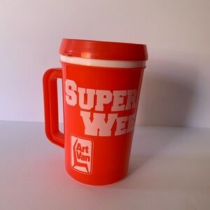 VTG Betras USA White 22oz ArtVan Super Bowl Insulated Cup Mug Tumbler Thermos